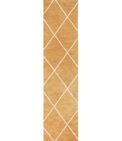 Jonathany Supersoft SEU102E Gold/White Area Rug 2 ft. X 10 ft. Runner