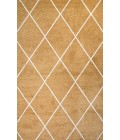 SUPERSOFT Area Rug Cole Minimalist Diamond Trellis Gold/White 3 ft. x 5 ft. Area Rug