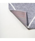 SUPERSOFT Area Rug Cole Minimalist Diamond Trellis Gray/White 5' Round Area Rug