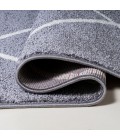 SUPERSOFT Area Rug Cole Minimalist Diamond Trellis Gray/White 5' Round Area Rug