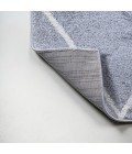 SUPERSOFT Area Rug Cole Minimalist Diamond Trellis Light Gray/White 5' Round Area Rug