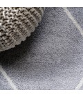 SUPERSOFT Area Rug Cole Minimalist Diamond Trellis Light Gray/White 5' Round Area Rug