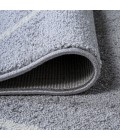SUPERSOFT Area Rug Cole Minimalist Diamond Trellis Light Gray/White 5' Round Area Rug