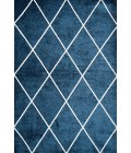 SUPERSOFT Area Rug Cole Minimalist Diamond Trellis Navy/White 5 ft. x 8 ft. Area Rug