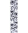 Viscon Abstract Marble Contemporary Light Gray/Black 2 ft. x 10 ft. Runner Rug