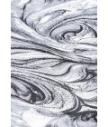 SUPERSOFT Area Rug Viscon Abstract Marble Contemporary Light Gray/Black 5 ft. x 8 ft. Area Rug