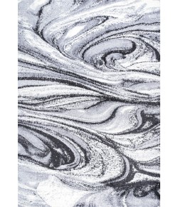 Jonathany Supersoft SEU207A Light Gray/Black Area Rug 5 ft. X 8 ft. Rectangle