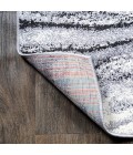 SUPERSOFT Area Rug Viscon Abstract Marble Contemporary Light Gray/Black 5 ft. x 8 ft. Area Rug