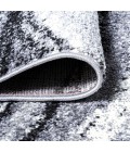 SUPERSOFT Area Rug Viscon Abstract Marble Contemporary Light Gray/Black 5 ft. x 8 ft. Area Rug