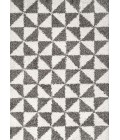 LONDON SHAG Area Rug Alcudia Geometric Shag Beige/Dark Gray 4 ft. x 6 ft. Area Rug