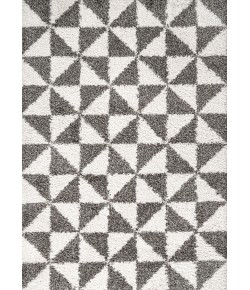 Jonathany London Shag SHG100A Beige/Dark Gray Area Rug 4 ft. X 6 ft. Rectangle