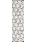 LONDON SHAG Area Rug Soller Diamond Trellis Shag Beige/Dark Gray 2 ft. x 8 ft. Runner Rug