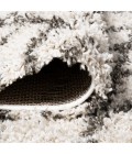 LONDON SHAG Area Rug Algaida Moroccan Diamond Shag Beige/Dark Gray 4 ft. x 6 ft. Area Rug