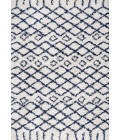 LONDON SHAG Area Rug Sineu Moroccan Diamond Shag Beige/Navy 3 ft. x 5 ft. Area Rug