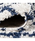 LONDON SHAG Area Rug Sineu Moroccan Diamond Shag Beige/Navy 3 ft. x 5 ft. Area Rug