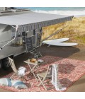 SANTA MONICA Area Rug Tela Bohemian Textured Weave Floral Red/Taupe 2 ft. x 8 ft. Indoor/Outdoor Runner Rug