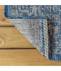 SANTA MONICA Area Rug Tela Bohemian Textured Weave Floral Navy/Gray 8 ft. x 10 ft. Indoor/Outdoor Area Rug