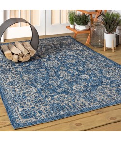 Jonathany Santa Monica SMB100B Navy/Gray Area Rug 7 ft. 9 in. X 10 ft. Rectangle