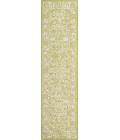 SANTA MONICA Area Rug Tela Bohemian Textured Weave Floral Green/Cream 2 ft. x 10 ft. Indoor/Outdoor Runner Rug
