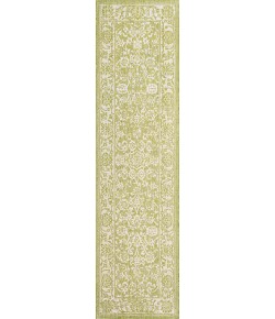 Jonathany Santa Monica SMB100D Green/Cream Area Rug 2 ft. 2 in. X 10 ft. Runner