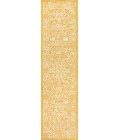 SANTA MONICA Area Rug Tela Bohemian Textured Weave Floral Yellow/Cream 2 ft. x 8 ft. Indoor/Outdoor Runner Rug