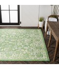 SANTA MONICA Area Rug Tela Bohemian Textured Weave Floral Cream/Green 8 ft. x 10 ft. Indoor/Outdoor Area Rug