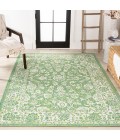 SANTA MONICA Area Rug Tela Bohemian Textured Weave Floral Cream/Green 8 ft. x 10 ft. Indoor/Outdoor Area Rug