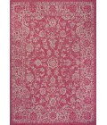 SANTA MONICA Area Rug Tela Bohemian Textured Weave Floral Fuchsia/Light Gray 9 ft. x 12 ft. Indoor/Outdoor Area Rug