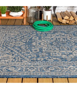 Jonathany Santa Monica SMB101B Navy/Gray Area Rug 7 ft. 9 in. X 10 ft. Rectangle