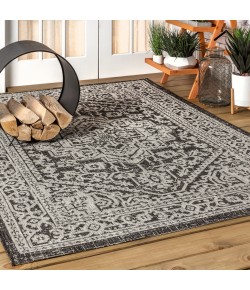 Jonathany Santa Monica SMB101D Gray/Black Area Rug 3 ft. 1 in. X 5 ft. Rectangle