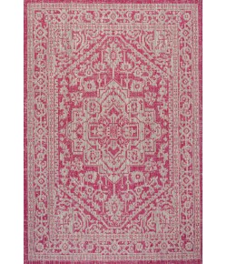 Jonathany Santa Monica SMB101G Fuchsia/Light Gray Area Rug 9 ft. X 12 ft. Rectangle