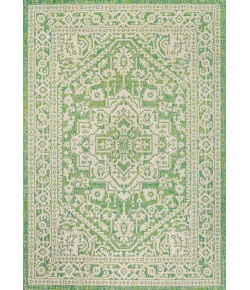 Jonathany Santa Monica SMB101H Cream/Green Area Rug 9 ft. X 12 ft. Rectangle