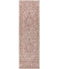 SANTA MONICA Area Rug Rozetta Boho Medallion Textured Weave Red/Taupe 2 ft. x 10 ft. Indoor/Outdoor Runner Rug