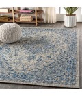 Rozetta Boho Medallion Textured Weave Gray/Navy 3 ft. x 5 ft. Indoor/Outdoor Area Rug