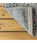 SANTA MONICA Area Rug Rozetta Boho Medallion Textured Weave Gray/Teal 5 ft. x 8 ft. Indoor/Outdoor Area Rug