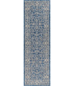 Jonathany Santa Monica SMB103A Navy/Gray Area Rug 2 ft. 2 in. X 10 ft. Runner