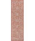 SANTA MONICA Area Rug Malta Bohemian Medallion Textured Weave Red/Taupe 2 ft. x 10 ft. Indoor/Outdoor Runner Rug