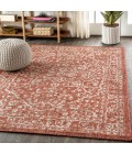 SANTA MONICA Area Rug Malta Bohemian Medallion Textured Weave Red/Taupe 4 ft. x 6 ft. Indoor/Outdoor Area Rug