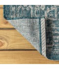 SANTA MONICA Area Rug Malta Bohemian Medallion Textured Weave Teal/Gray 3 ft. x 5 ft. Indoor/Outdoor Area Rug