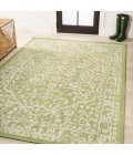 SANTA MONICA Area Rug Malta Bohemian Medallion Textured Weave Green/Cream 5 ft. x 8 ft. Indoor/Outdoor Area Rug