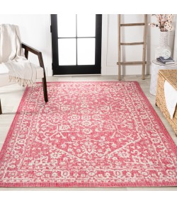 Jonathany Santa Monica SMB104E Fuchsia/Light Gray Area Rug 9 ft. X 12 ft. Rectangle