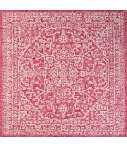 Jonathany Santa Monica SMB104E Fuchsia/Light Gray Area Rug 5 ft. 3 in. X 5 ft. 3 in. Square