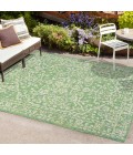 Malta Bohemian Medallion Textured Weave Cream/Green 9 ft. x 12 ft. Indoor/Outdoor Area Rug