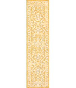 Jonathany Santa Monica SMB104G Yellow/Cream Area Rug 2 ft. 2 in. X 10 ft. Runner