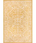 SANTA MONICA Area Rug Malta Bohemian Medallion Textured Weave Yellow/Cream 5 ft. x 8 ft. Indoor/Outdoor Area Rug