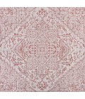 Estrella Bohemian Medallion Textured Weave Red/Taupe 5' Square Indoor/Outdoor Area Rug