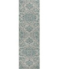 Estrella Bohemian Medallion Textured Weave Teal/Gray 2 ft. x 10 ft. Indoor/Outdoor Runner Rug