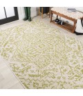 SANTA MONICA Area Rug Estrella Bohemian Medallion Textured Weave Cream/Green 3 ft. x 5 ft. Indoor/Outdoor Area Rug