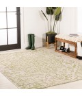 SANTA MONICA Area Rug Estrella Bohemian Medallion Textured Weave Cream/Green 3 ft. x 5 ft. Indoor/Outdoor Area Rug