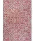 SANTA MONICA Area Rug Estrella Bohemian Medallion Textured Weave Light Gray/Fuchsia 4 ft. x 6 ft. Indoor/Outdoor Area Rug